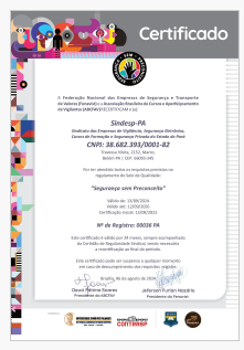 CERTIFICADO SEGURANÇA SEM PRECONCEITO - Revisão 1